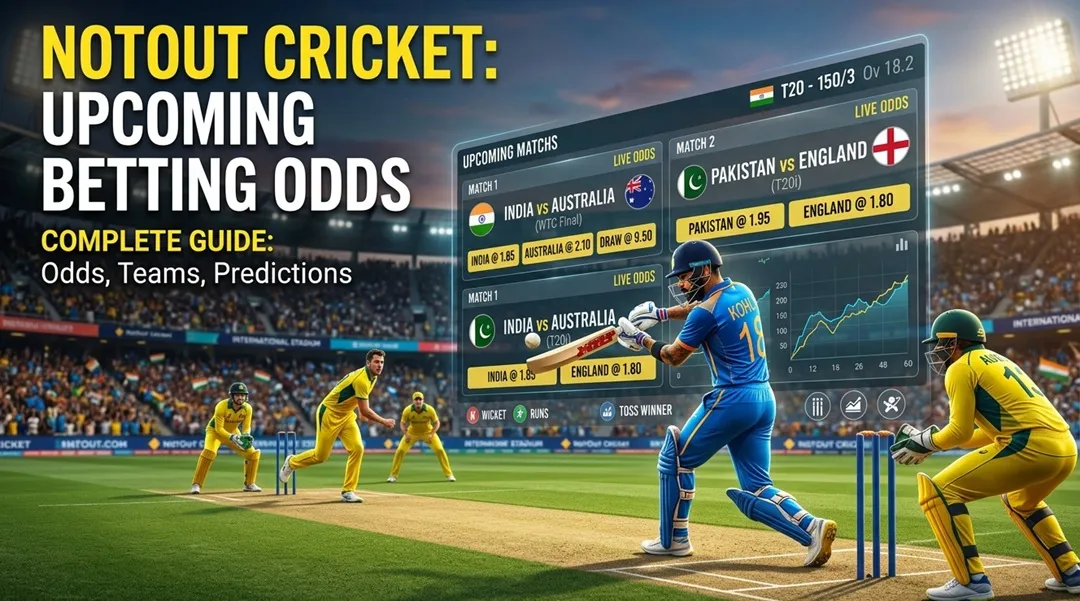 NotOut Cricket Upcoming Betting Odds: Complete Guide