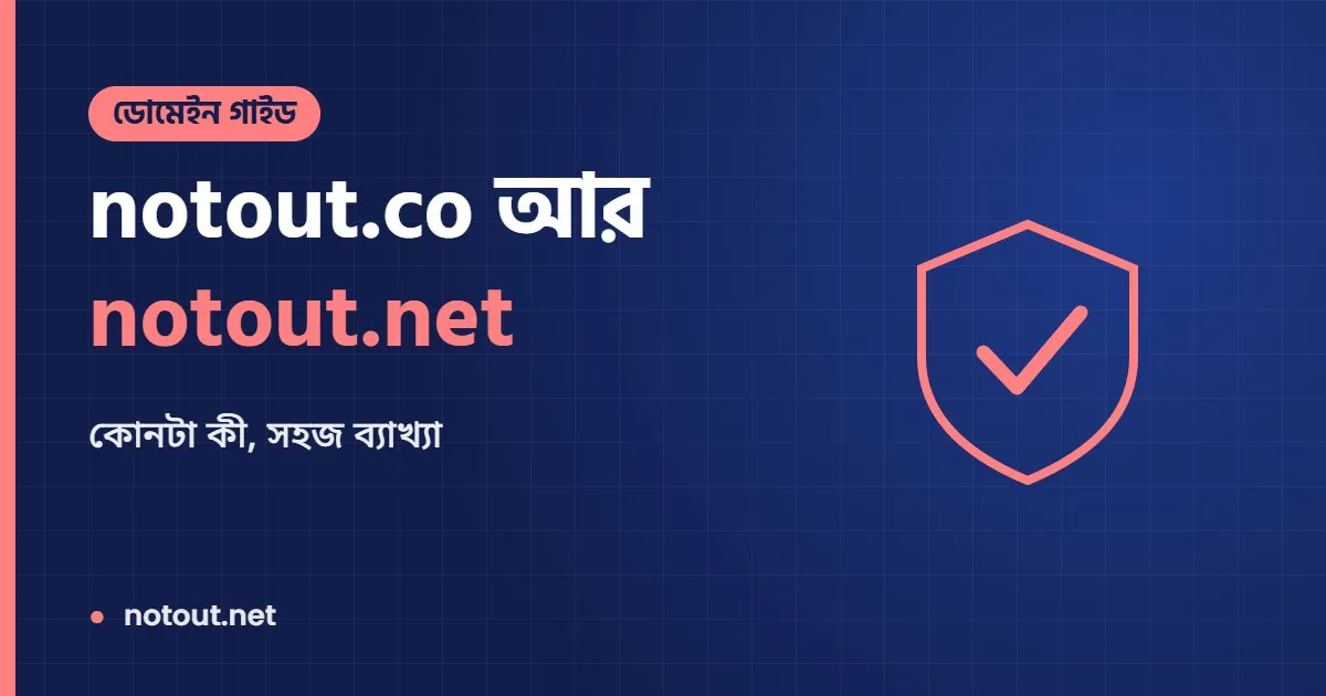 notout.co আর notout.net: কোনটা কী
